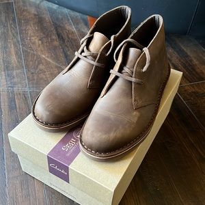 Clarks Brown Leather Ankle Boots